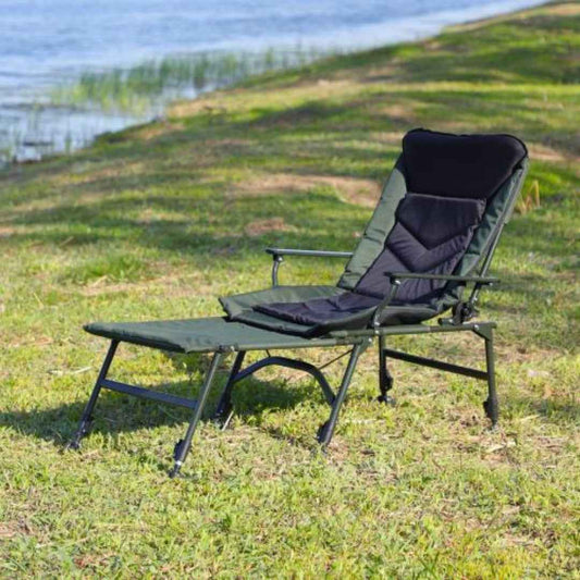 Camping Lounge Chair with Removable Footrest – Reclining Outdoor Chair