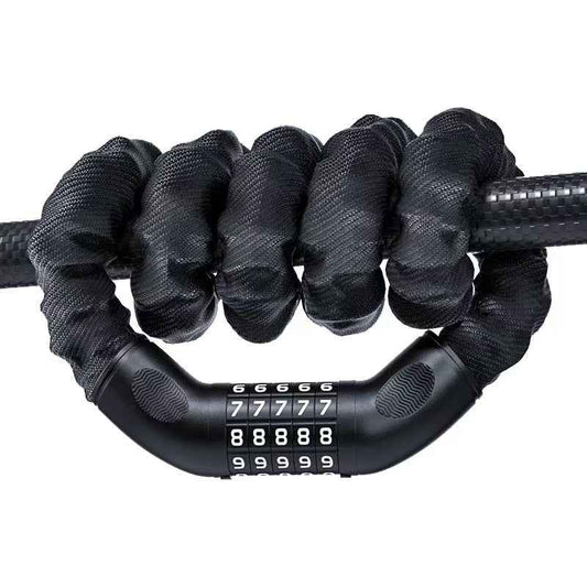 5-Digit Combination Bike Chain Lock | Heavy-Duty, Keyless & Rust-Resistant