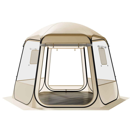 Clear Bubble Dome Tent | 10x9.2 FT Pop-Up Igloo for 4-8 People | 540° Panoramic View