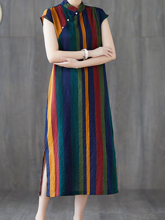 Women's Summer Comfy& Soft Button Up Midi Dress.