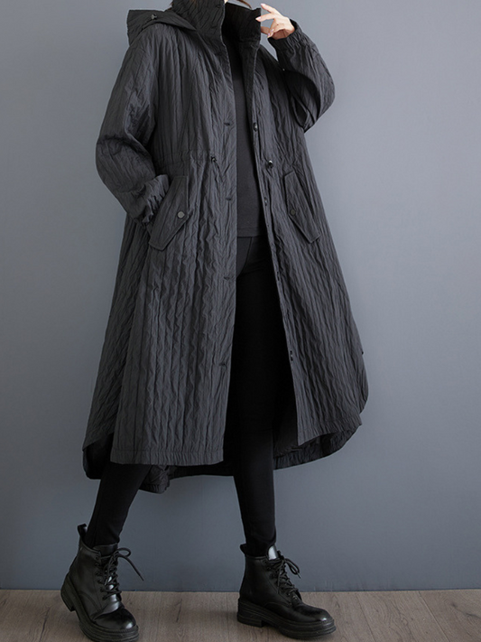 Women’s Stylish & Fashionable Winter Grey Hooded Coat