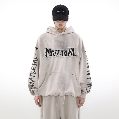 American Vintage Distressed Graffiti Hoodie