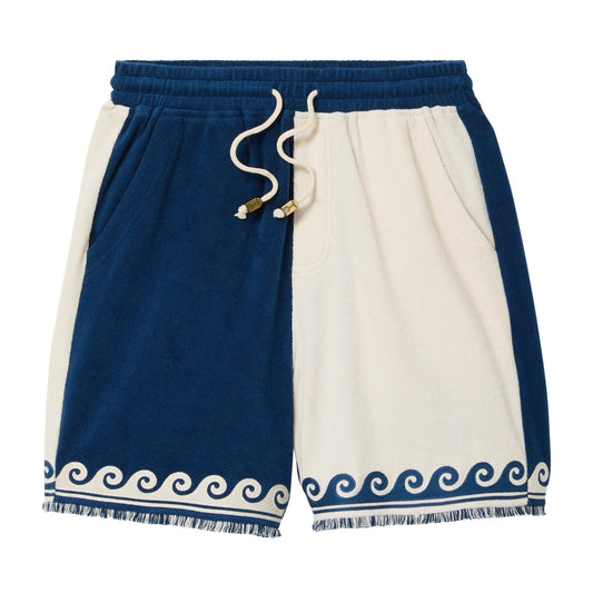 'Le Sirenuse' Late Checkout Cabana Shorts (Blue)