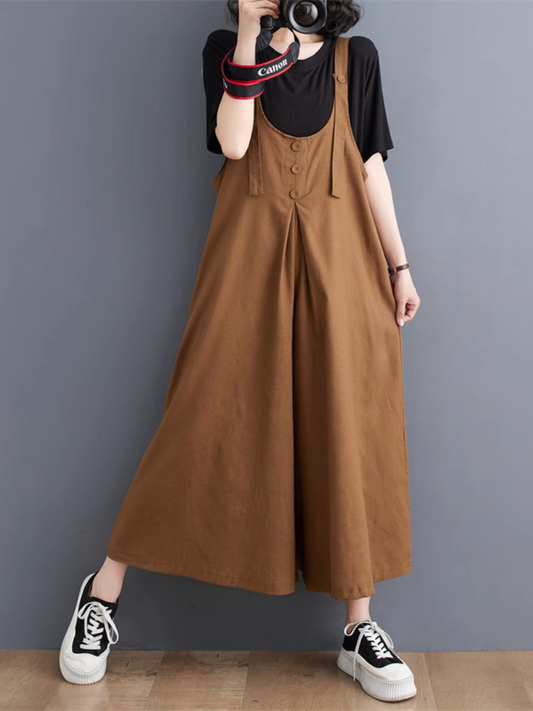 Wide-Leg Dungarees - Stylish Comfort Fit | Eva Trends