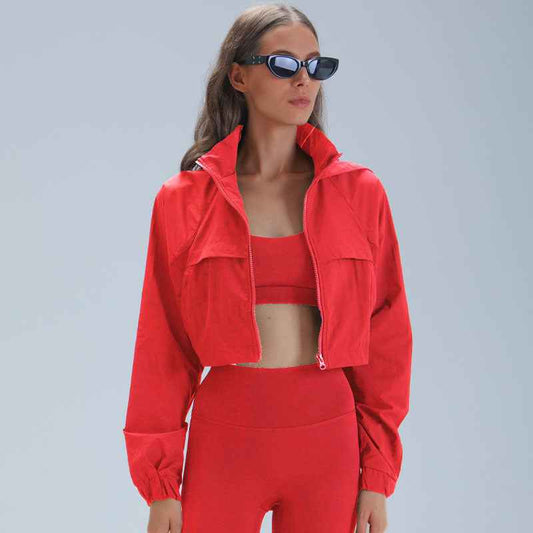 Women's Slim-Fit Outdoor Running Jacket – Lightweight Active Jacket