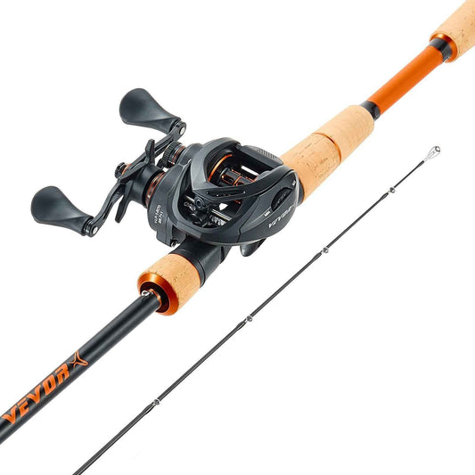 IM7 Carbon Fiber Baitcasting Rod & Reel Combo — 7 ft Bass Fishing