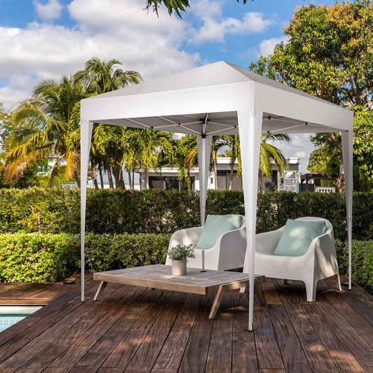 6.5x6.5ft Outdoor Canopy Gazebo – UV-Resistant Waterproof Pop-Up Shade Tent with Adjustable Legs & Carry Bag