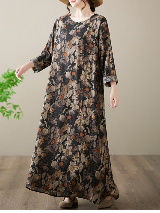 Women's Summer Fashionable Printed Loose Kaftan Dress