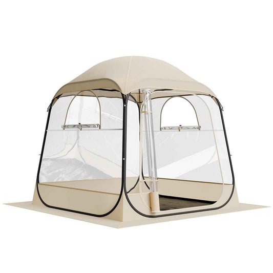 Clear Bubble Pod Tent | 72x72" Pop-Up Igloo Shelter for 2-4 People | Camping & Fishing