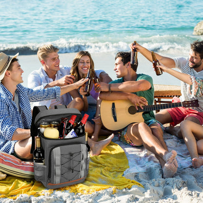 Insulated Cooler Backpack – 36 Can / 25L Leakproof with Bottle Opener