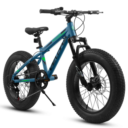 20" Fat Tire Mountain Bike | Full Shimano 7-Speed, Dual Disc Brakes & Front Suspension