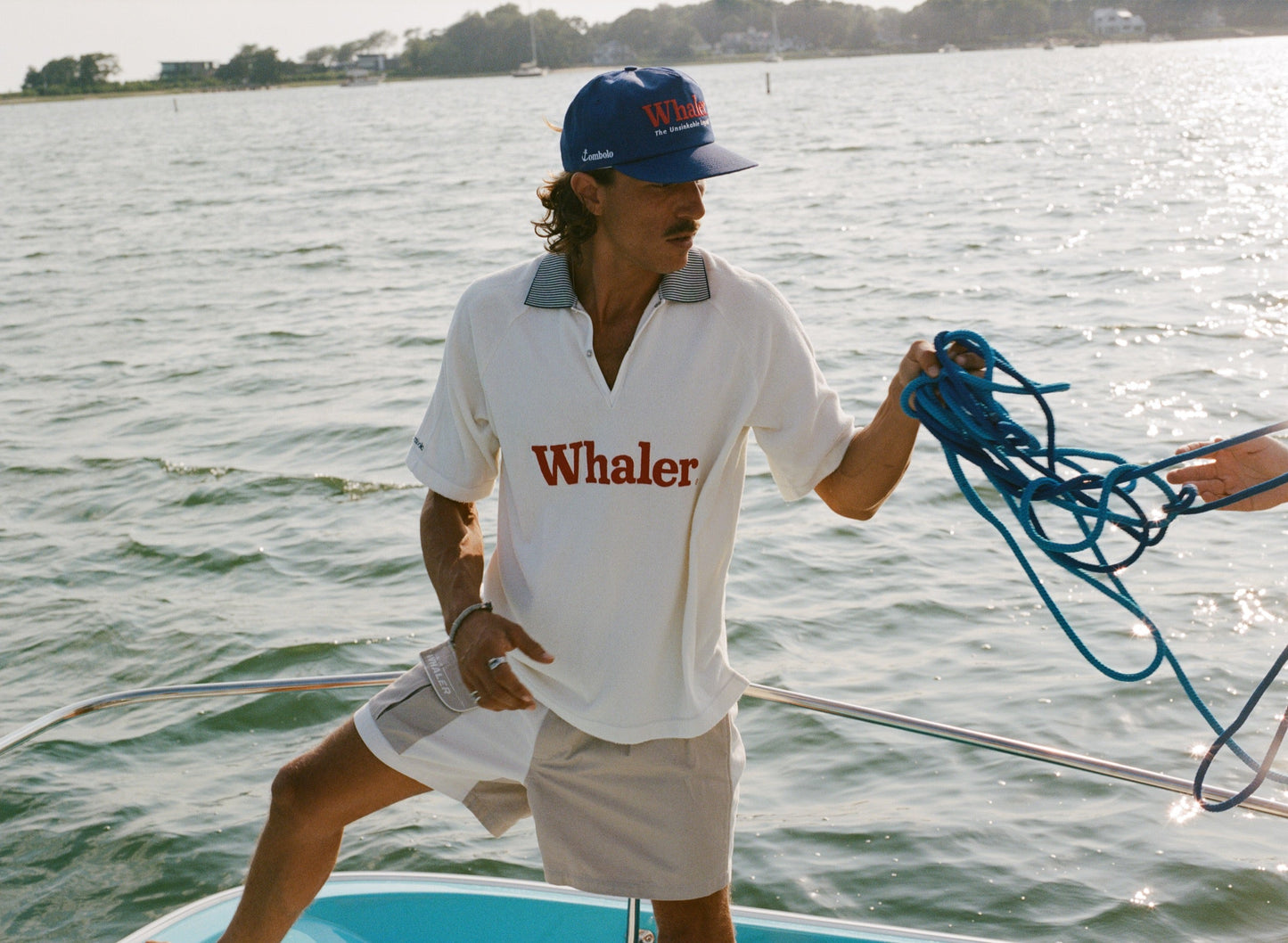 Customizable 'Boston Whaler' Raglan Terry Polo