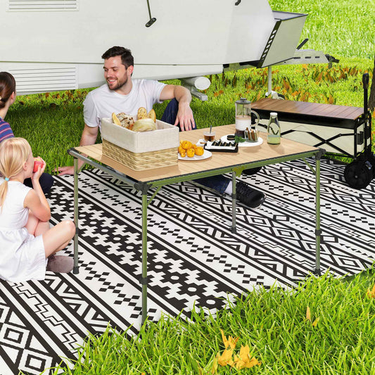 Folding Camping Table with Adjustable Height – Aluminum, Portable