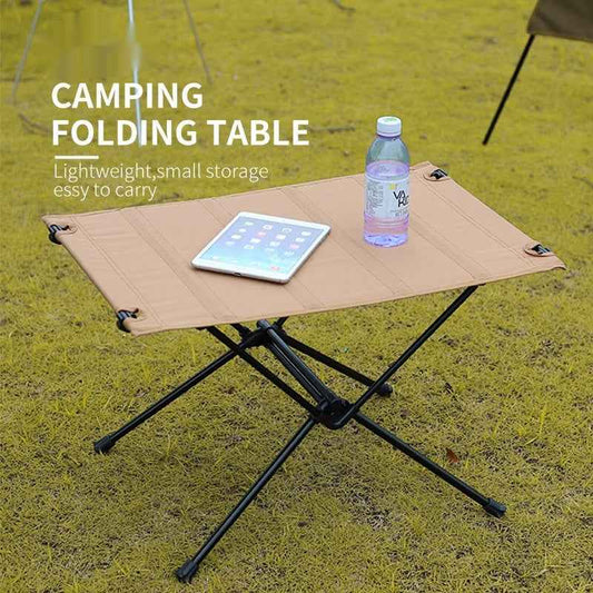 Portable Aluminum Alloy Folding Camp Table – Lightweight with Net Pocket Storage