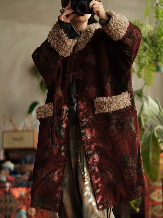 Endless Charm Women’s Relaxed  Printed A-Line Coat