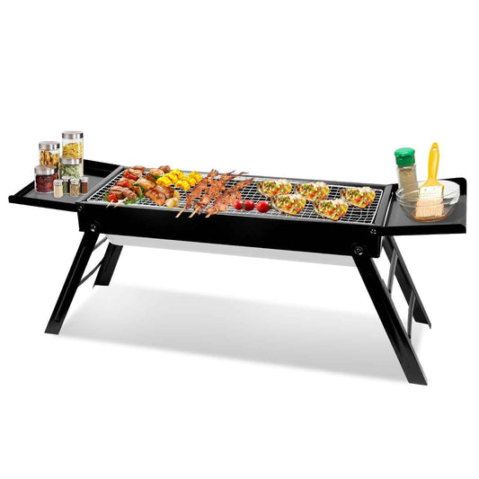 Foldable Charcoal BBQ Grill with Pullout Ash Drawer Tray