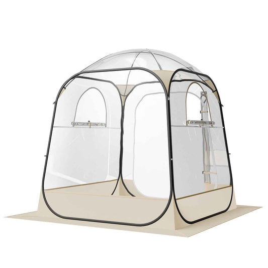 Clear Bubble Pod Tent | 63x63" Pop-Up Igloo Shelter for 2-4 People | Camping & Fishing