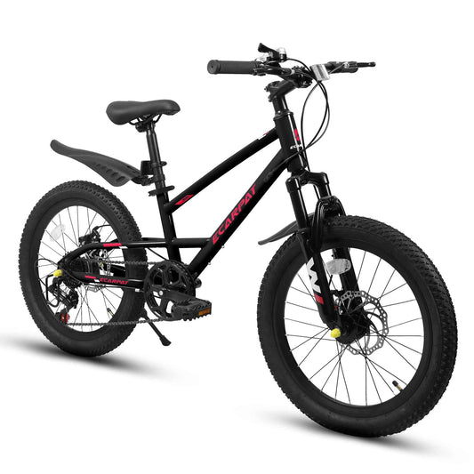 20" Kids Mountain Bike | Ages 6-12, 7-Speed, Front Disc Brake & Suspension