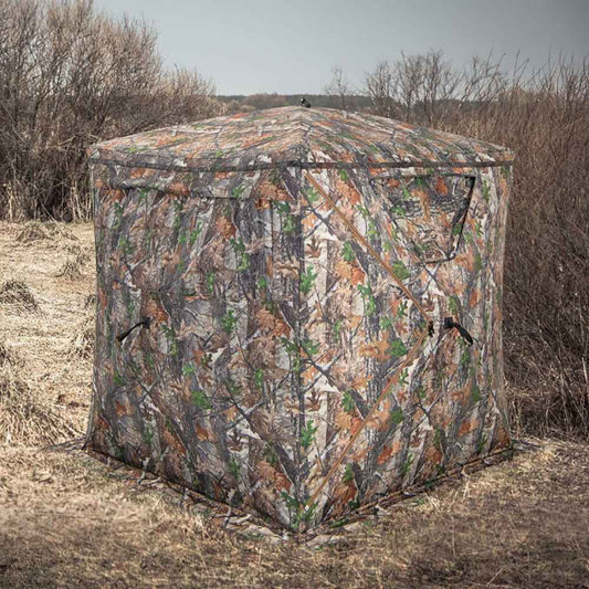 2-3 Person Pop-Up Hunting Blind – 270° View, Blackout Cloth, Storage Pocket