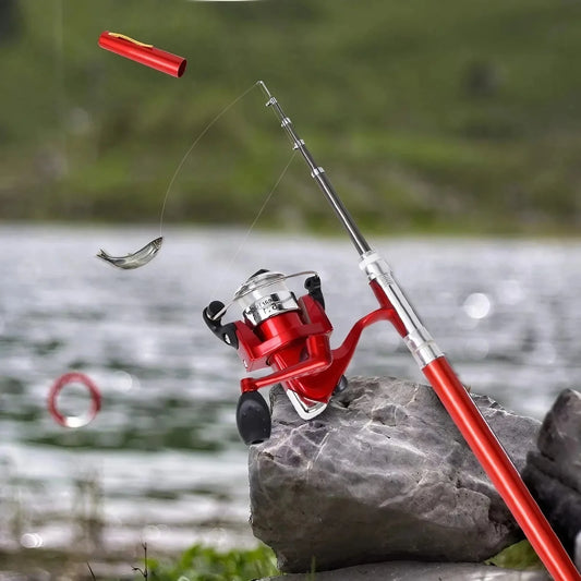 Pen-Shape Portable Fishing Rod & Reel Combo – Spinning, 6-10lb, 6 Colors