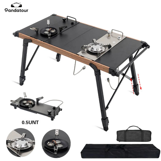 Pandatour Camping IGT 0.5UNT Gas Stove Outdoor One-Click Ignite High Efficiency Camping Table Stove High Firepower