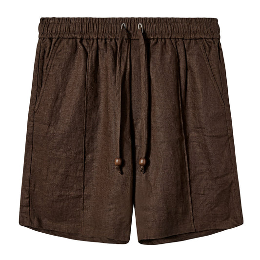 Easy-Going Shorts (Brown Linen)
