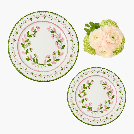 Green & Pink Josephine Garland Starter Plate