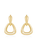 18K Baby Double Dangle Hoop Gold Plated Earrings