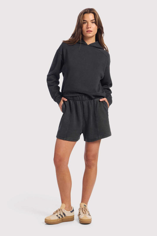 Vintage Fleece Seamed Short | Washed Black