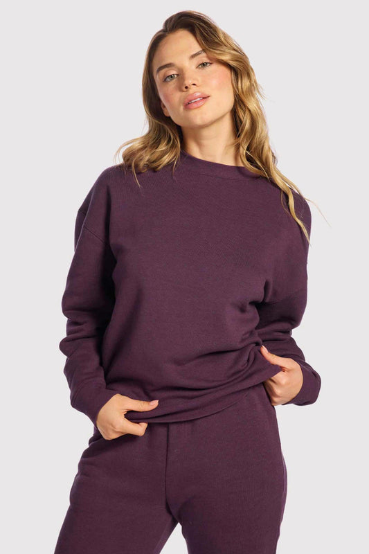 Vintage Fleece Crewneck | Plum