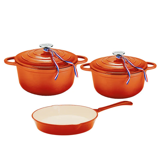 2.6 L Enameled Cast Iron Stock Pot with Lid Pot Cast Iron Dutch Oven