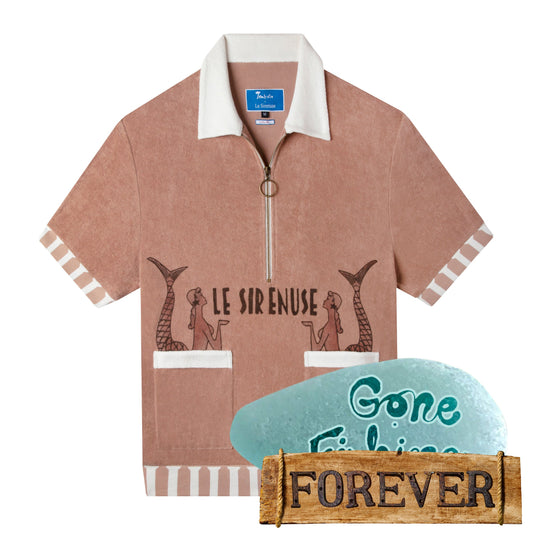'Le Sirenuse' Half-Zip Cabana (Clay)