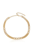 18k Chain Link Rhinestone Necklace