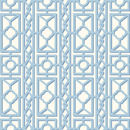 Blue Pavilion Wallpaper