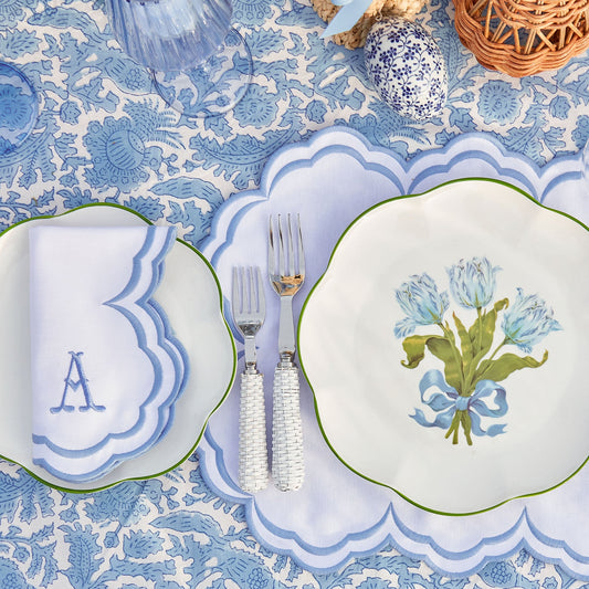 White Serena Placemats & Napkins (Set of 4)