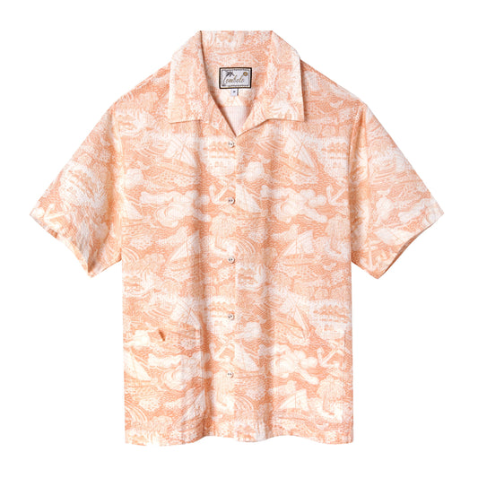 Voyager Shirt (Coral Seersucker)