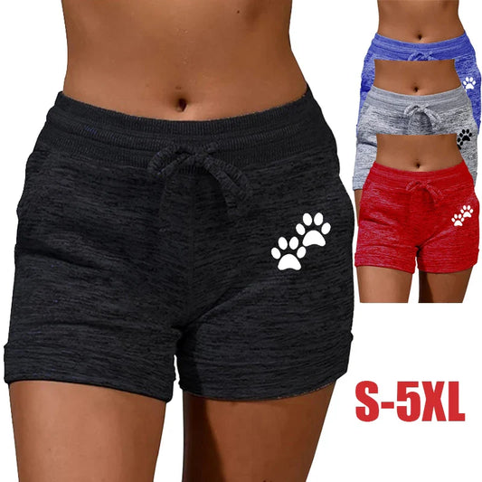 Women's Printed Stretch Beach Shorts – Low Waist Fitness & Casual Summer Shorts
