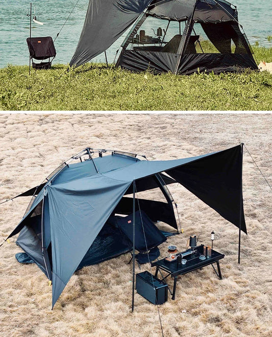Sonuto Outdoor 3-4P One-Touch Camping Tent Quick Automatic Opening Beach Fishing Tent