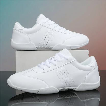 BAXINIER Girls Cheer Shoes for Women White Cheerleading Dance Sneakers Youth Shool Walking Shoes Athletic Training Tennis