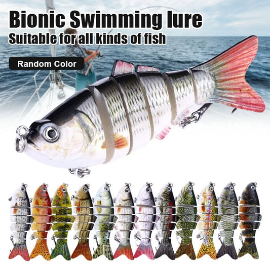 Bionic Fishing Lures – 5pcs, ABS, 3D Eyes, Spinning Tail, Saltwater & Freshwater