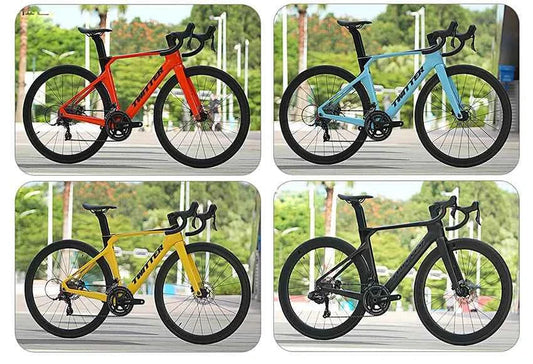 Cheap Mechanical Shifting Carbon Road Disc Bike 700*28C RS-24S Hydraulic Brake Racing Bicycle With Carbon 3K Handlebar For Sale