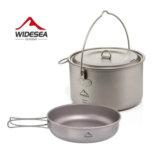 Widesea Titanium Camping Cookware Set – Ultralight Outdoor Cook Set