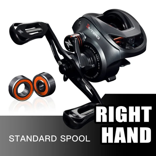 Baitcasting Reel – 7.3:1 Gear Ratio, 6+1 Hybrid Ceramic Bearings, Carbon Fiber Drag, N52 Brake