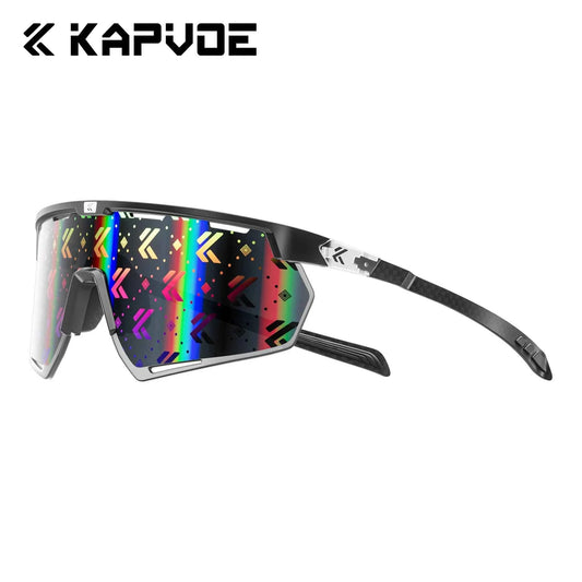 Kapvoe Real Carbon Fiber Cycling Glasses Sunglasses for Men Lightweight Photochromic UV400 MTB Bike Bicycle Sports Eyewear