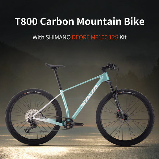 SAVA New Lantop 612 Carbon Fiber Mountain Bike, MTB Adult Bikes Mountain with SHIMANO DEORE M6100 12-Speed Components Bicycle
