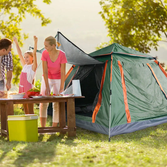4-5 Person Camping Tent with 2 Mosquito Net Windows + Carrying Bag