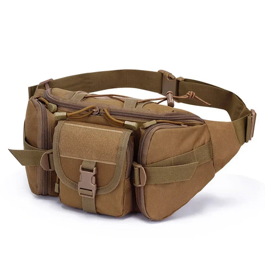 Men's Tactical Fanny Pack Nylon Waist Bag - Outdoor Sports Cycling Travel Hiking Camping Hip Pack Small Utility Belt Bag