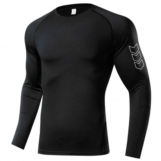 Men's Compression Long Sleeve Shirt – Quick-Dry Gym & Running Base Layer