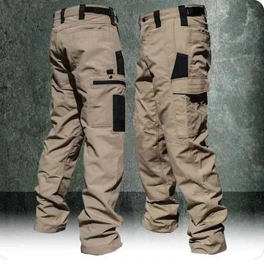 Men's Multi-Pocket Cargo Trousers – Wear-Resistant Tactical Work Pants for Outdoor Use