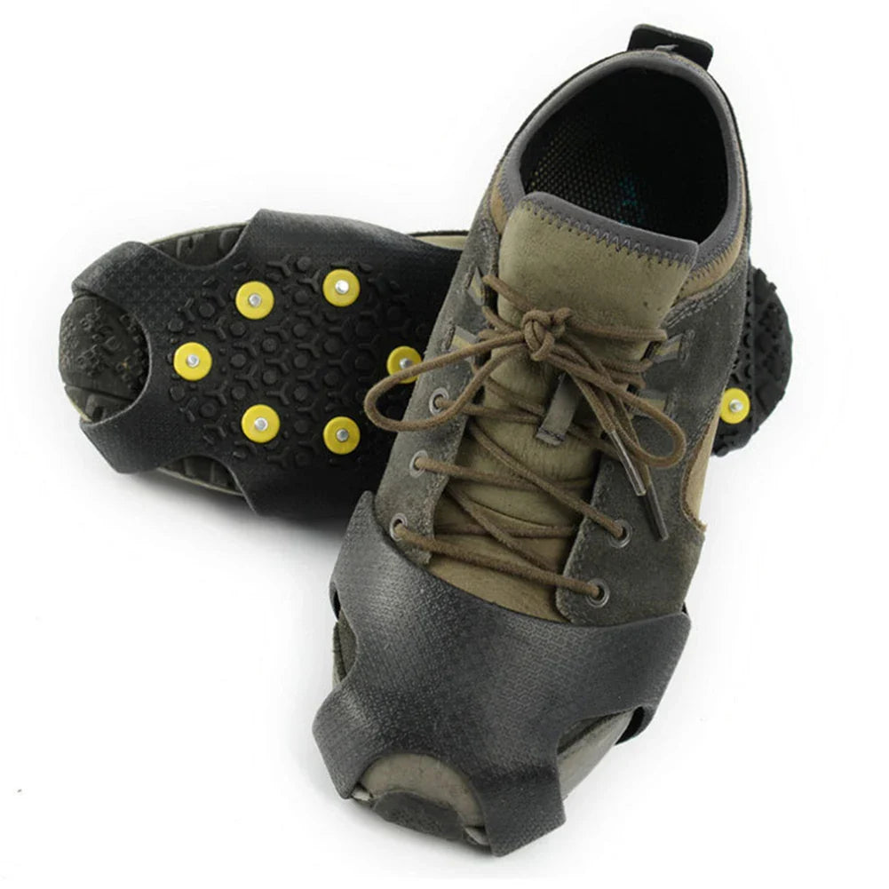 10 Teeth Climbing Crampons Anti-Slip Winter Ice Claws Unisex Mountaineering Cleats Walking Hiking Accessories